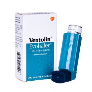 Ventolin Evohaler 100micrograms(Salbutamol Sulfate)(Product Image)