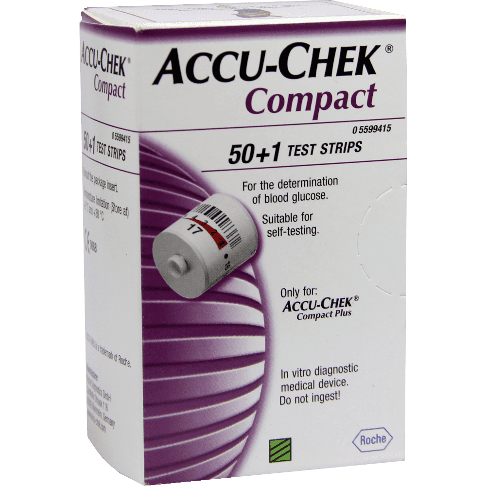 Accu-Chek Compact Plus Blood Glucose Test Strips(Product Image)