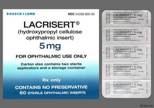 Lacrisert Ophthalmic Insert 5mg(Hydroxypropyl Cellulose)(Product Image)