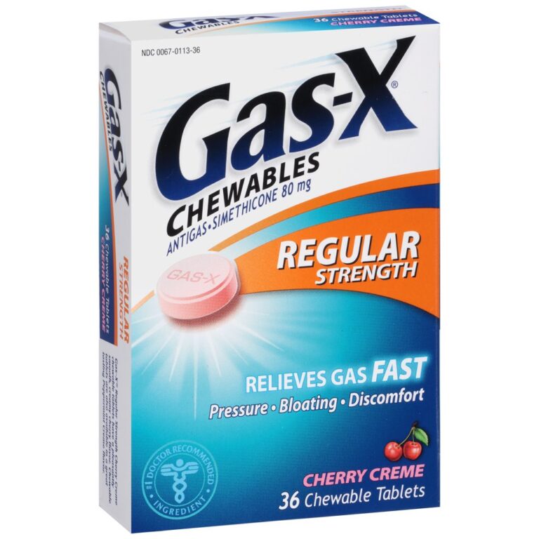 GasX Regular Strength Chewable Tablets PharmaServe