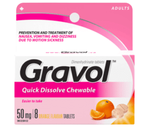 Gravol Chewable Tablets (Dimenhydrinate)